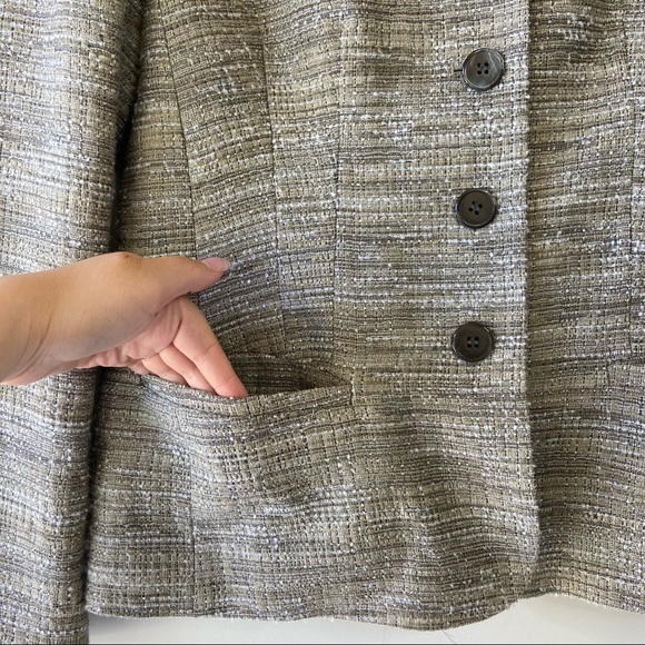 Lafayette 148 tweed button down blazer suit coat - Picture 3 of 5